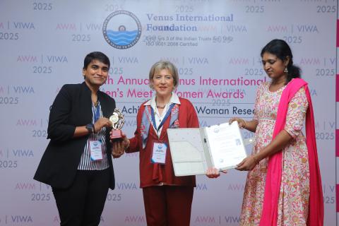 Assegnato in India (a Chennai) il “Premio alla carriera in fisiopatologia” alla prof.ssa Carla Palumbo.
