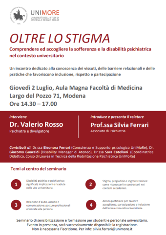 OLTRE LO STIGMA
