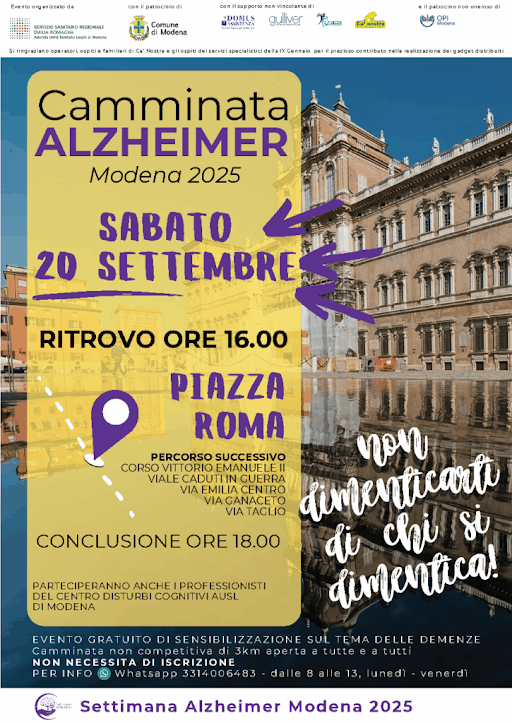 "camminata per la Giornata Mondiale Alzheimer"